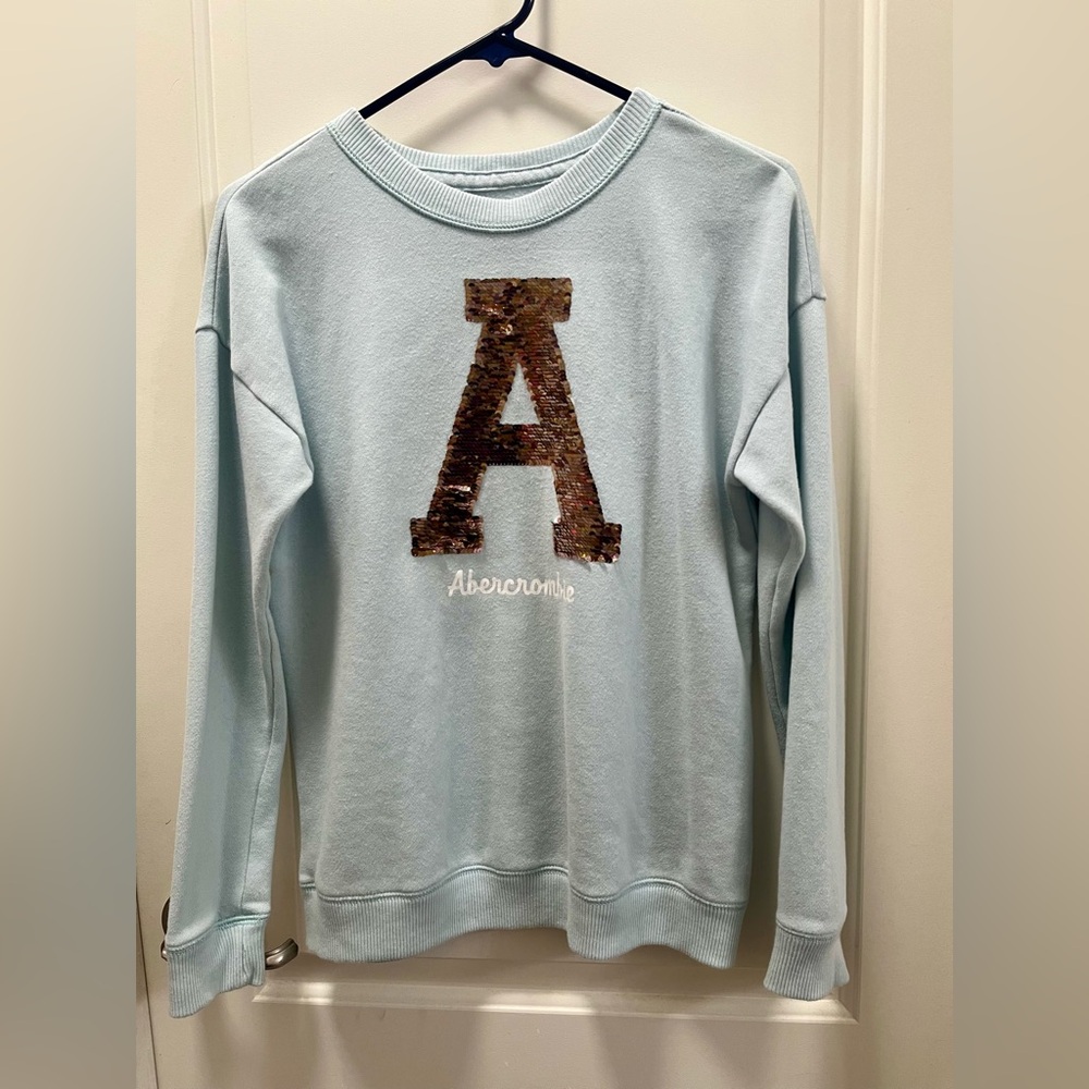 Abercrombie Kids Light Blue Sweatshirt with Sequin A